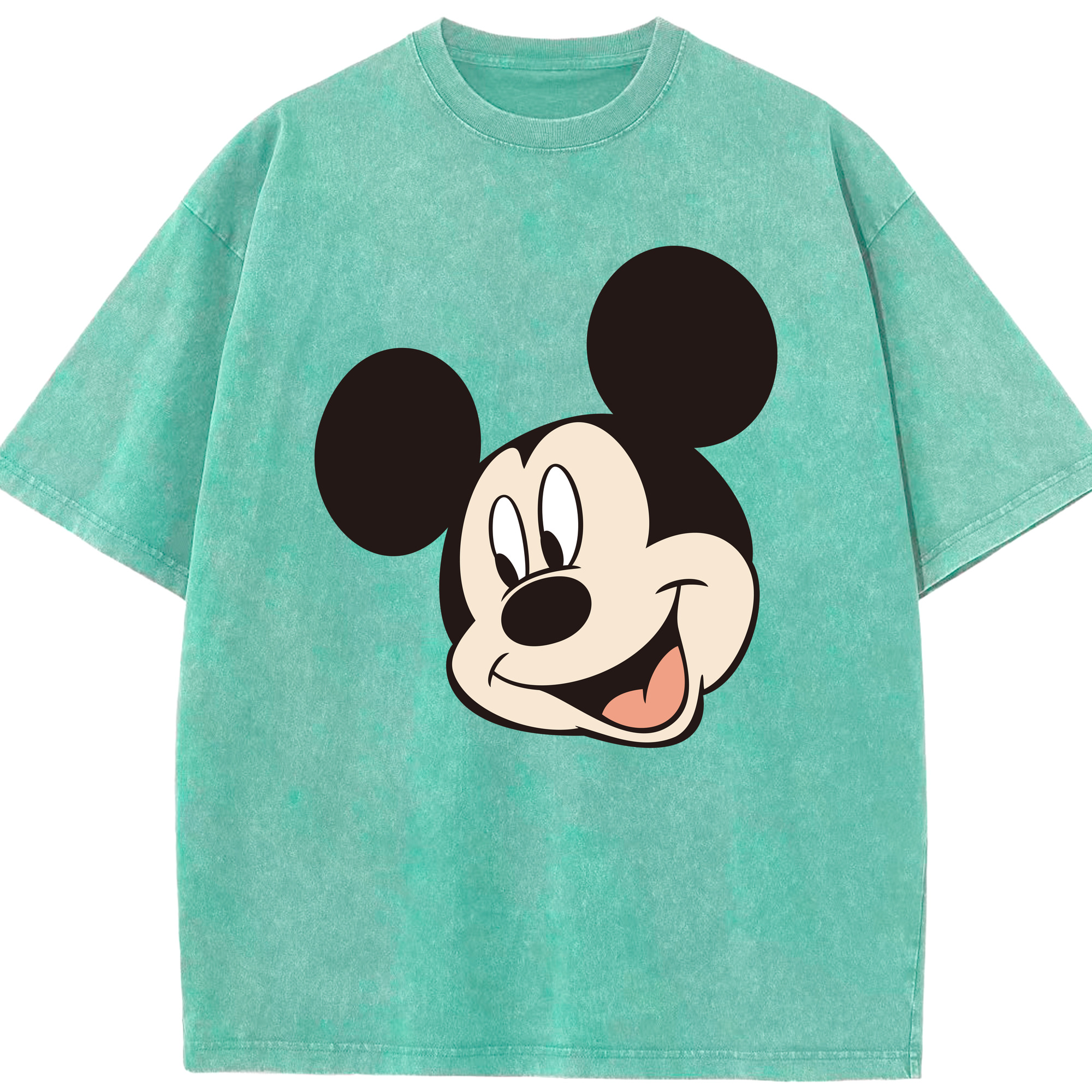 （画像用） ミッキーマウス Mickey Mouse 綿100% ヴィンテージ風 半袖Tシャツ（フロントプリント）